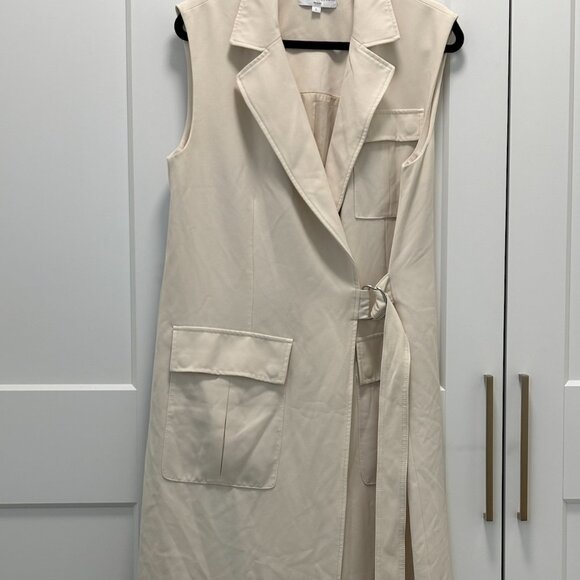 Marina Moscone Rent the Runway Long Wrap Vest sz L (MSRP $490) - Picture 4 of 4